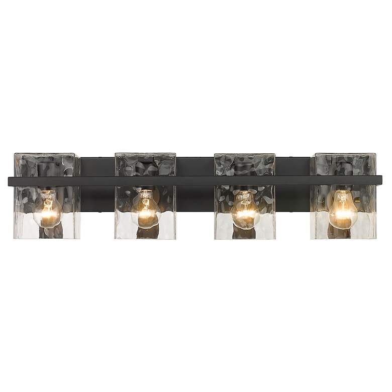 Image 7 Z-Lite Bennington 29.3" Wide Matte Black and Water Glass Vanity Light more views