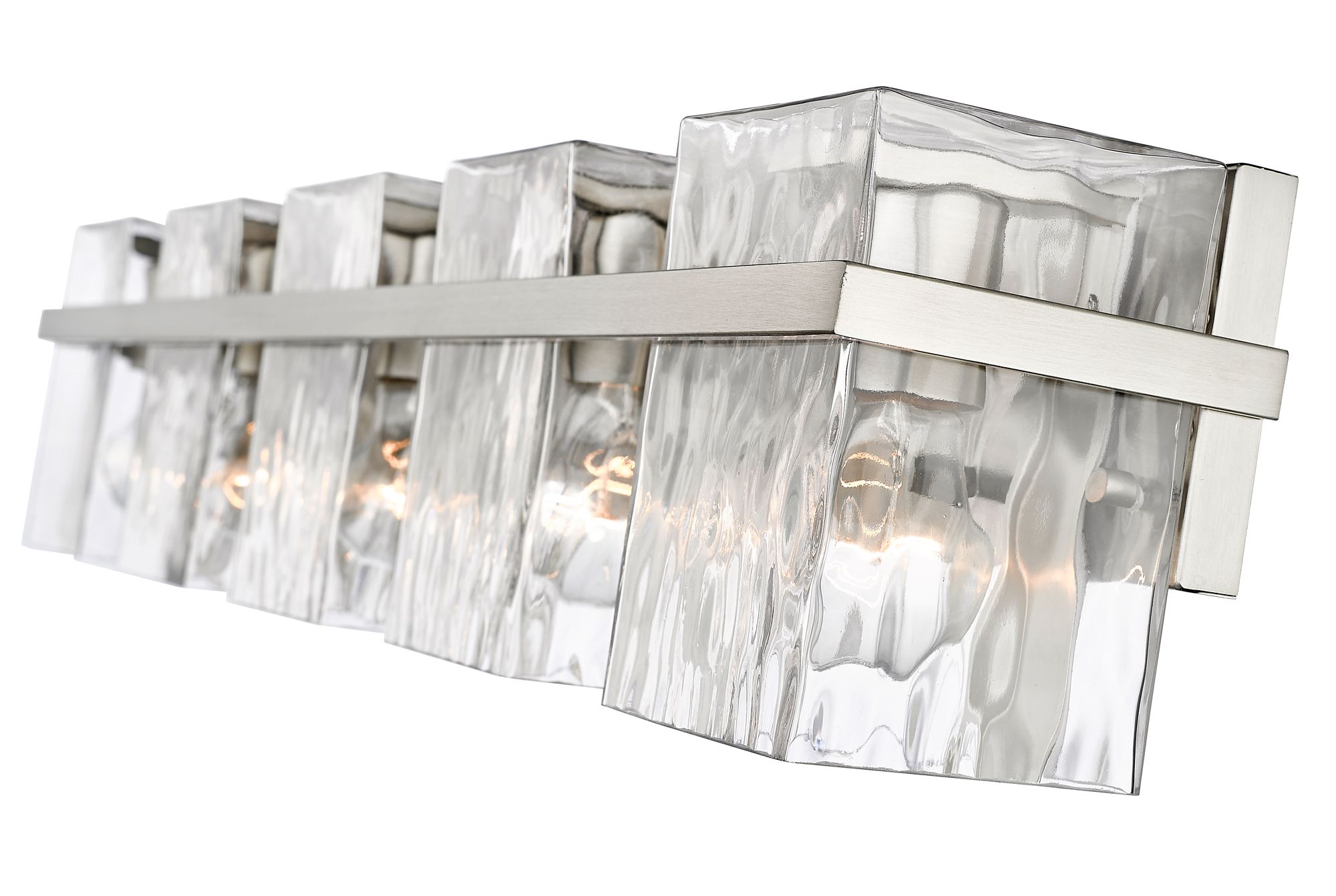 Z-Lite Bennington 36.3" Wide Brushed Nickel 5-Light Vanity Bath Light in scene