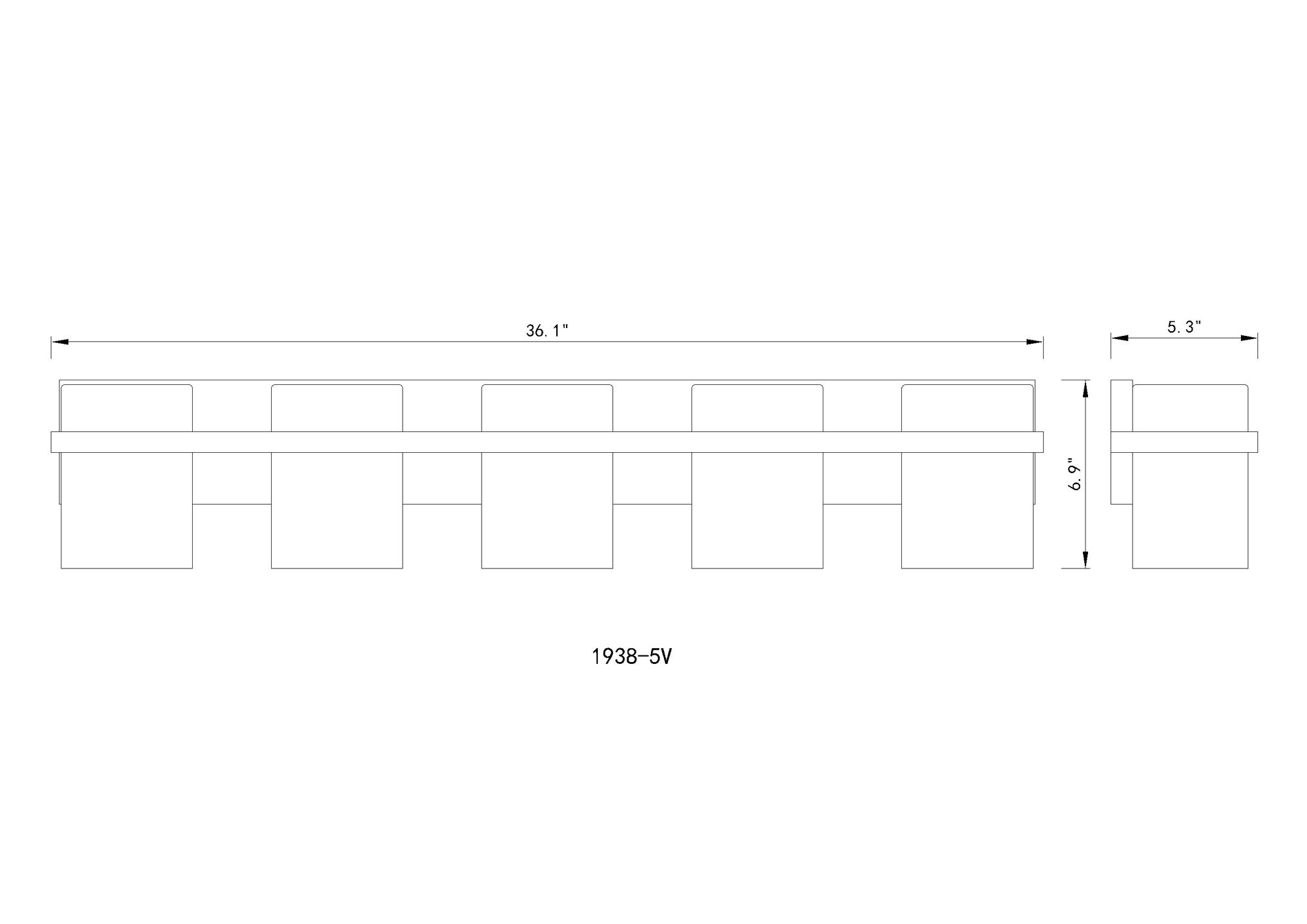 Z-Lite Bennington 36.3" Wide Brushed Nickel 5-Light Vanity Bath Light in scene