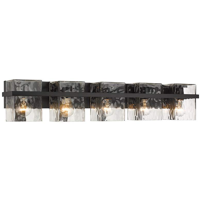 Image 3 Z-Lite Bennington 36.3" Wide Matte Balck 5-Light Vanity Bath Light