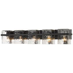 Z-Lite Bennington 36.3" Wide Matte Balck 5-Light Vanity Bath Light