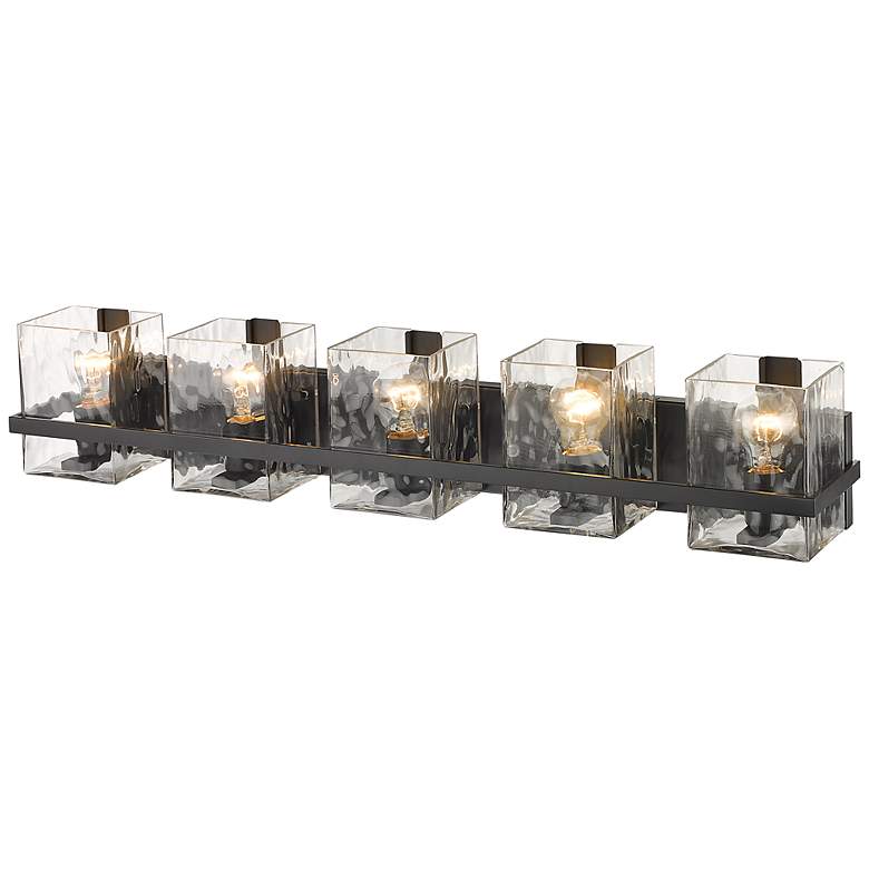 Image 5 Z-Lite Bennington 36.3" Wide Matte Balck 5-Light Vanity Bath Light more views