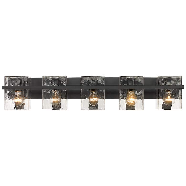 Image 6 Z-Lite Bennington 36.3" Wide Matte Balck 5-Light Vanity Bath Light more views