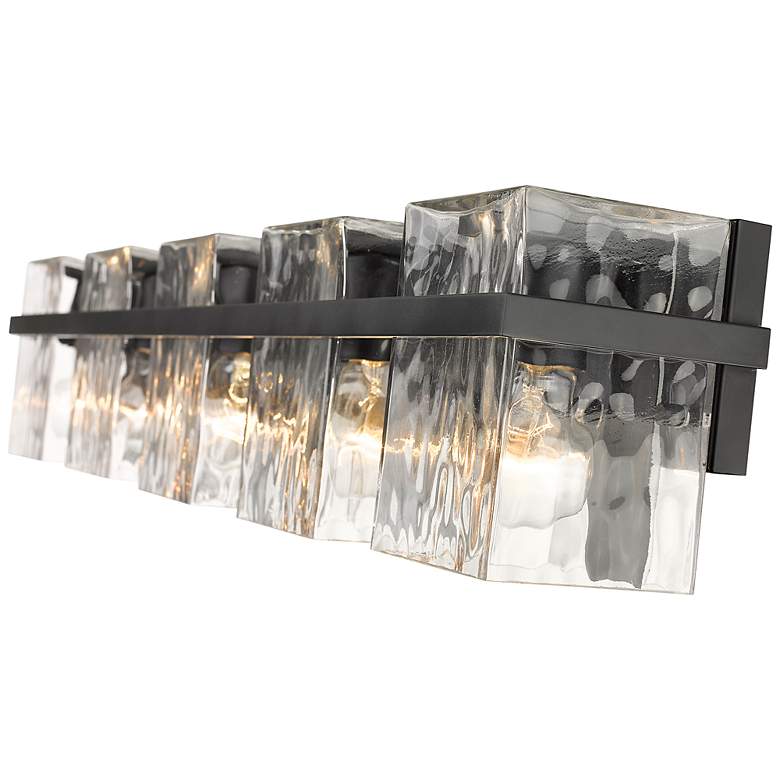 Image 7 Z-Lite Bennington 36.3" Wide Matte Balck 5-Light Vanity Bath Light more views