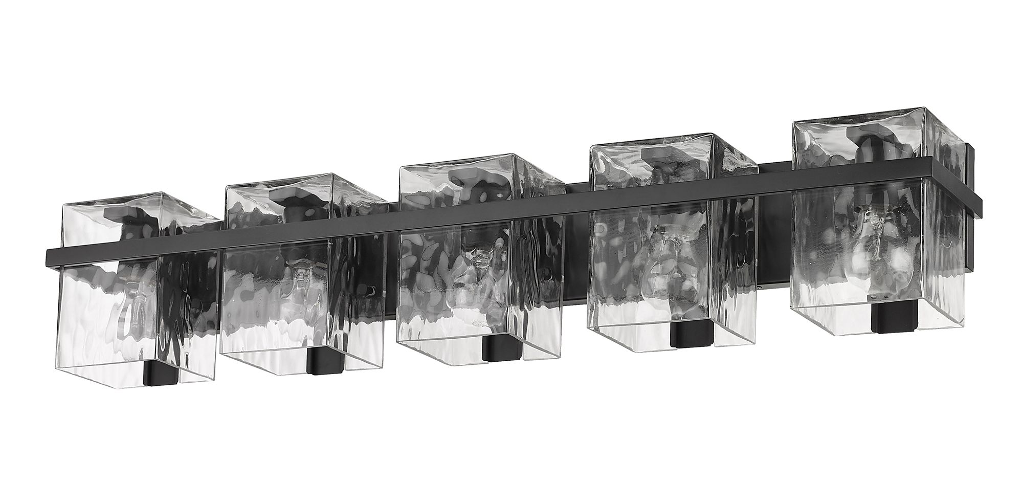 Z-Lite Bennington 36.3" Wide Matte Balck 5-Light Vanity Bath Light in scene