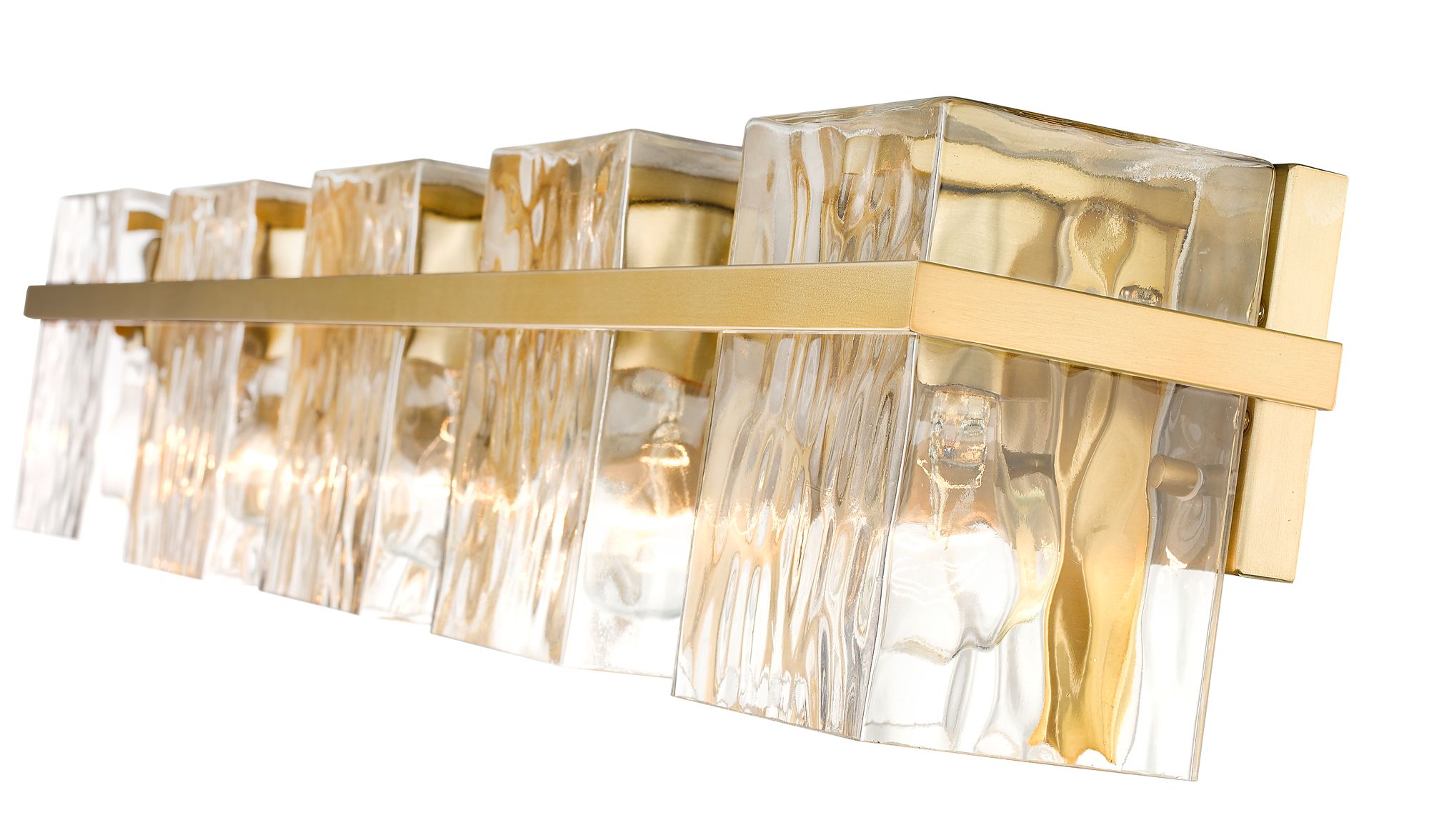 Z-Lite Bennington 36.3" Wide Modern Gold 5-Light Vanity Bath Light in scene