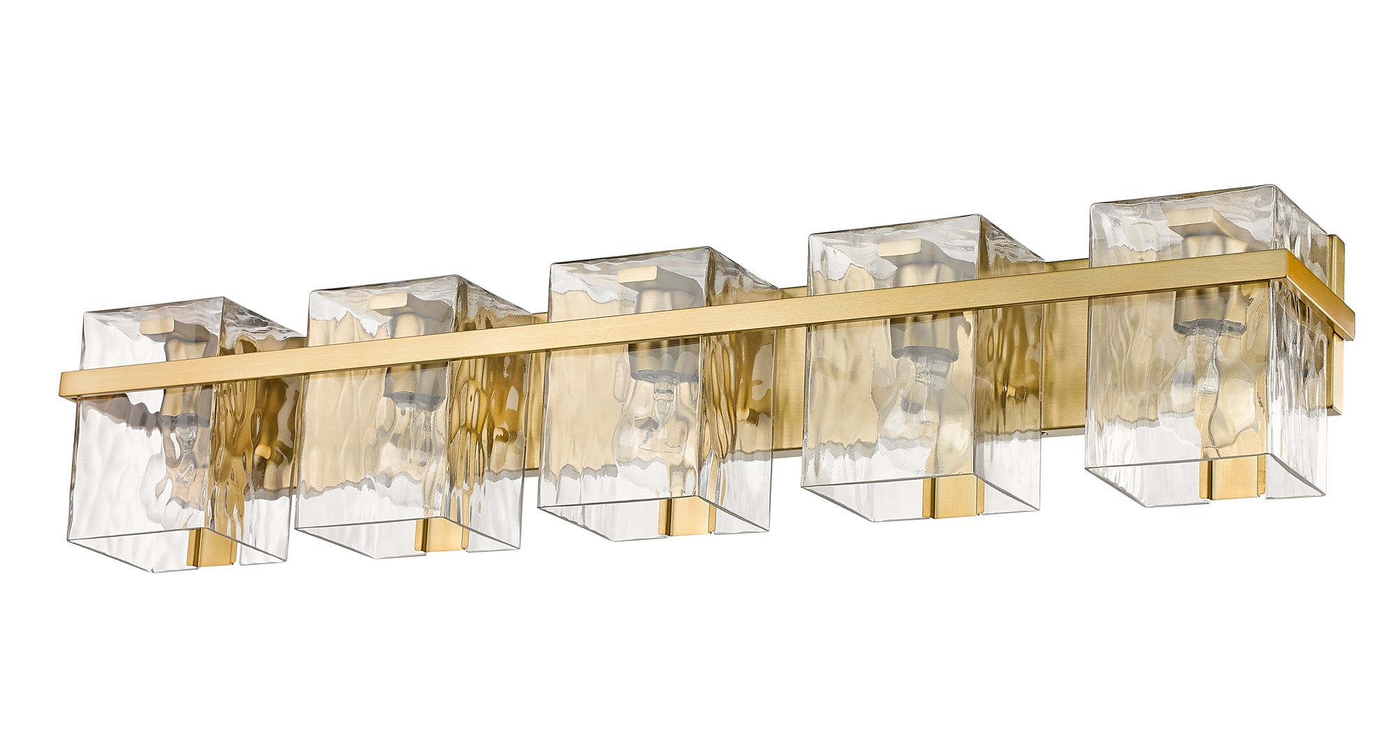 Z-Lite Bennington 36.3" Wide Modern Gold 5-Light Vanity Bath Light in scene