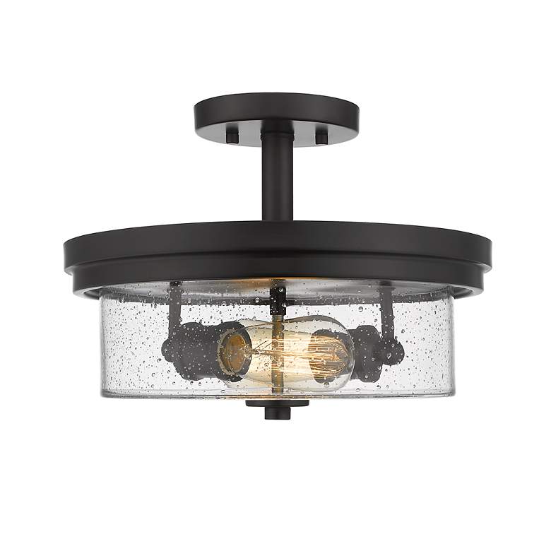 Image 6 Z-Lite Bohin 13" Wide 2-Light Matte Black Semi Flush Ceiling Light more views