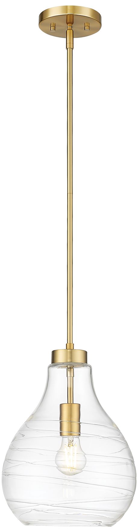 Image 2 Z-Lite Bon Air 10" Wide Modern Gold Mini Pendant