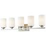 Z-Lite Bordeaux 30 3/4" Wide 5-Light Brushed Nickel Vanity Bath Light