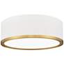 1_Z-Lite Bradley 12 1/4" Wide White and Gold LED Ceiling Light