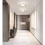 2_Z-Lite Bradley 12 1/4" Wide White and Gold LED Ceiling Light more views