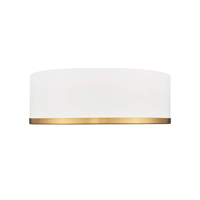 Image 4 Z-Lite Bradley 12 1/4" Wide White and Gold LED Ceiling Light more views