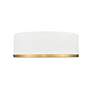 4_Z-Lite Bradley 12 1/4" Wide White and Gold LED Ceiling Light more views