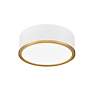 5_Z-Lite Bradley 12 1/4" Wide White and Gold LED Ceiling Light more views