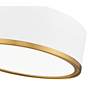 6_Z-Lite Bradley 12 1/4" Wide White and Gold LED Ceiling Light more views