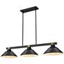 1_Z-Lite Bronte 54 3/4"W Matte Black 3-Light Billiard Pendant