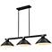 Z-Lite Bronte 54 3/4"W Matte Black 3-Light Billiard Pendant