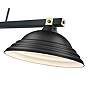 4_Z-Lite Bronte 54 3/4"W Matte Black 3-Light Billiard Pendant more views