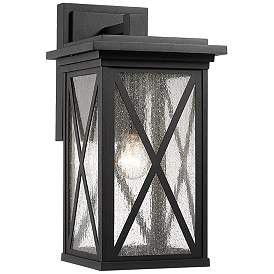 Image1 of Z-Lite Brookside 1 Light Outdoor Wall Sconce in Black