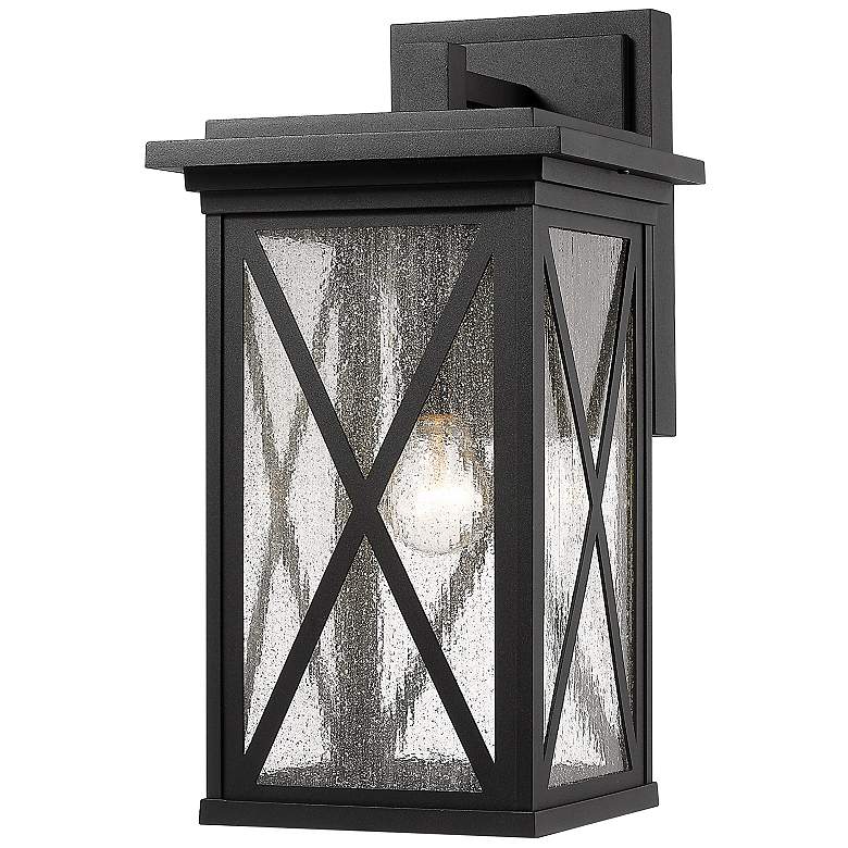 Image 1 Z-Lite Brookside 1 Light Outdoor Wall Sconce in Black