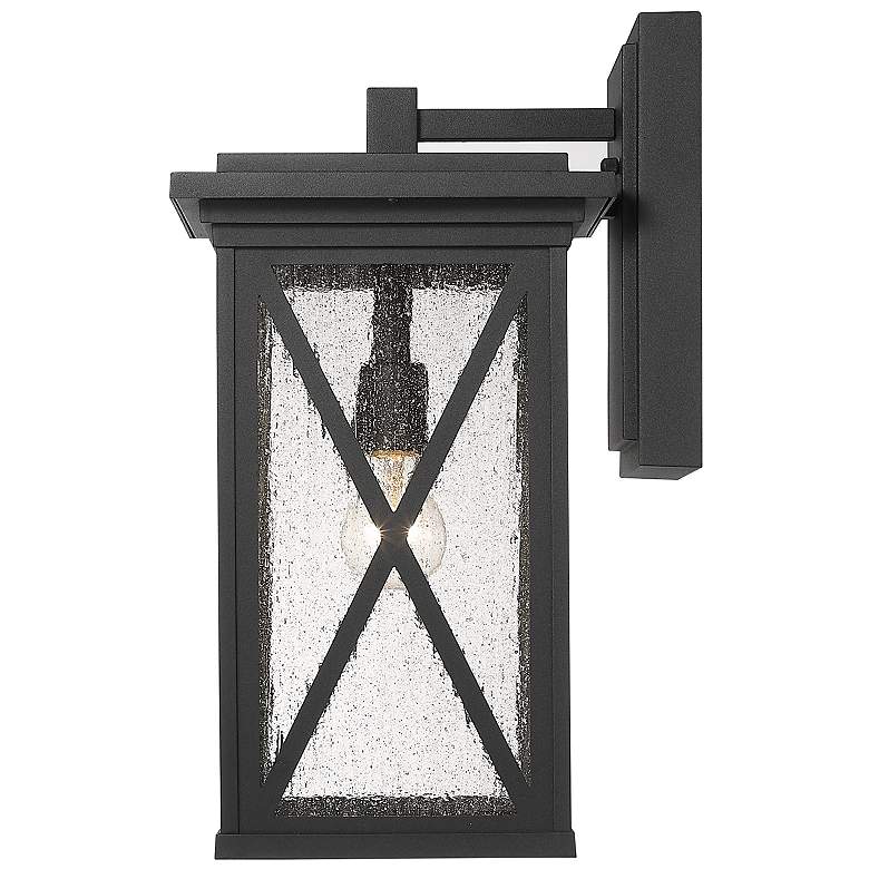 Image 4 Z-Lite Brookside 1 Light Outdoor Wall Sconce in Black more views