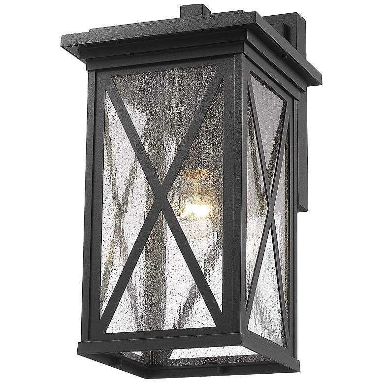 Image 5 Z-Lite Brookside 1 Light Outdoor Wall Sconce in Black more views