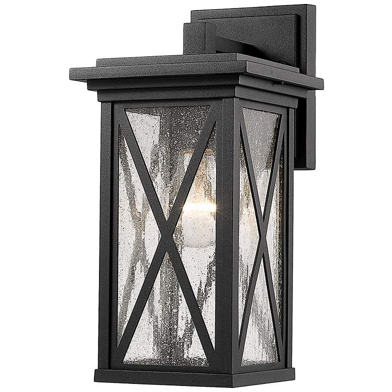 Image 2 Z-Lite Brookside 1 Light Outdoor Wall Sconce in Black
