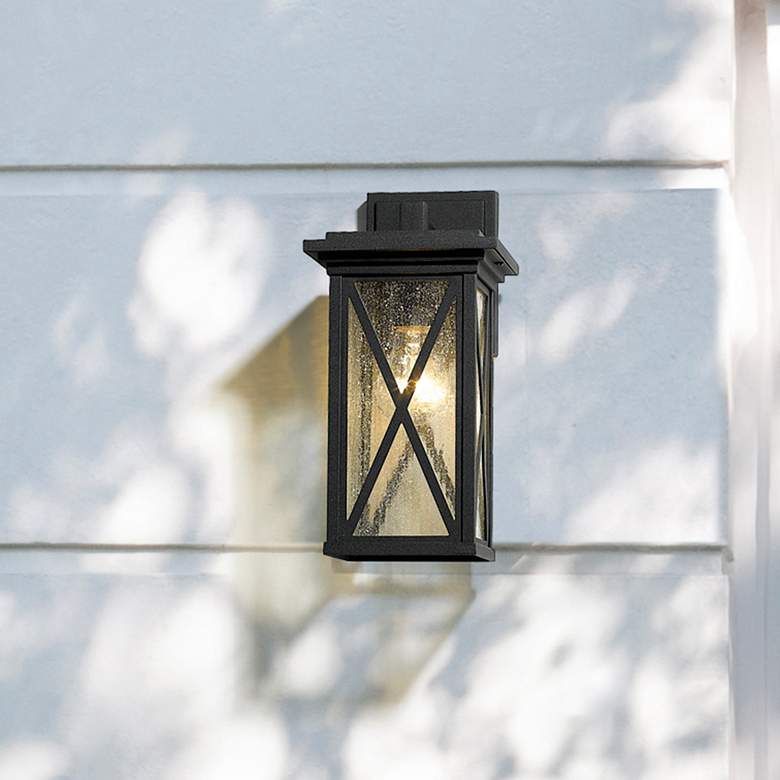 Image 1 Z-Lite Brookside 1 Light Outdoor Wall Sconce in Black