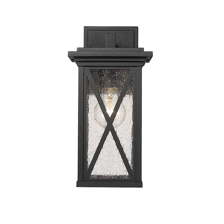 Image 5 Z-Lite Brookside 1 Light Outdoor Wall Sconce in Black more views