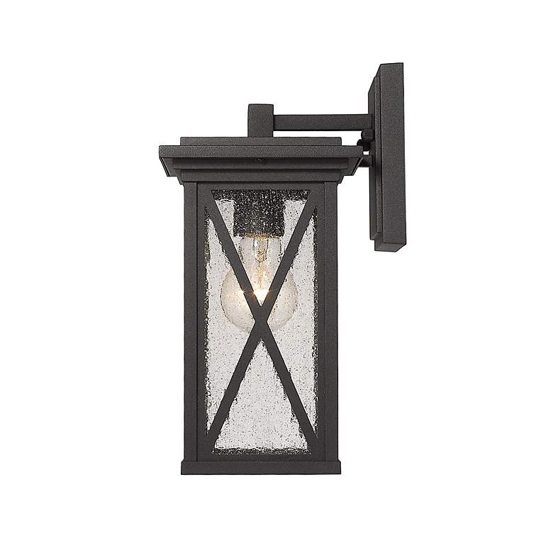 Image 6 Z-Lite Brookside 1 Light Outdoor Wall Sconce in Black more views