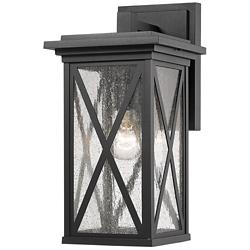 Z-Lite Brookside 1 Light Outdoor Wall Sconce in Black