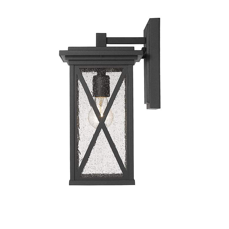 Image 5 Z-Lite Brookside 1 Light Outdoor Wall Sconce in Black more views