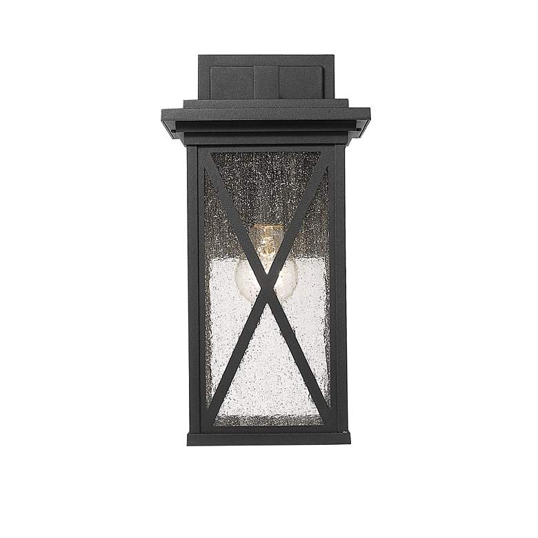 Image 6 Z-Lite Brookside 1 Light Outdoor Wall Sconce in Black more views