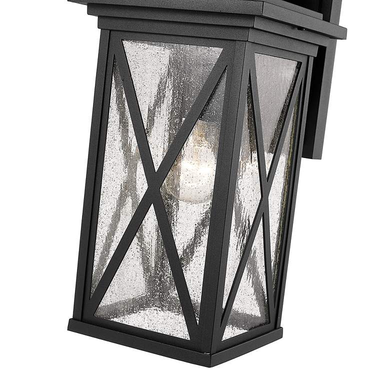 Image 7 Z-Lite Brookside 1 Light Outdoor Wall Sconce in Black more views