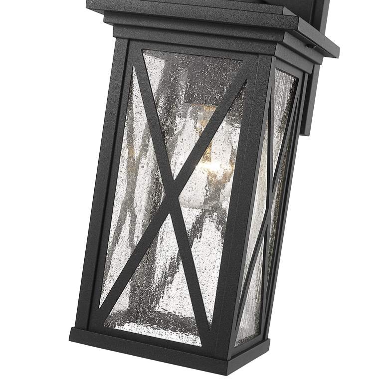 Image 7 Z-Lite Brookside 12 1/4" High Black Outdoor Wall Light more views