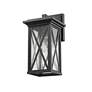 Z-Lite Brookside 12 1/4" High Black Outdoor Wall Light
