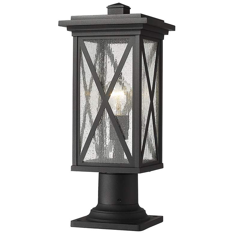 Image 2 Z-Lite Brookside 18 1/2" High Black Outdoor Pier Mount Light