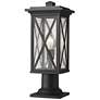 2_Z-Lite Brookside 18 1/2" High Black Outdoor Pier Mount Light