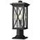 Z-Lite Brookside 18 1/2" High Black Outdoor Pier Mount Light