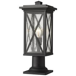 Z-Lite Brookside 18 1/2" High Black Outdoor Pier Mount Light