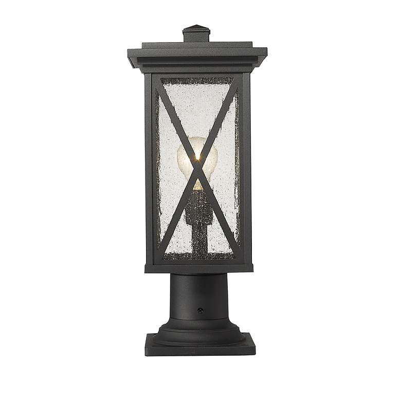 Image 5 Z-Lite Brookside 18 1/2" High Black Outdoor Pier Mount Light more views