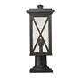 5_Z-Lite Brookside 18 1/2" High Black Outdoor Pier Mount Light more views