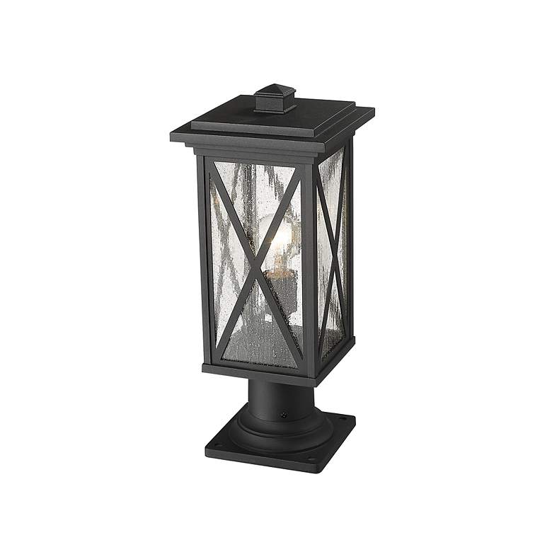 Image 6 Z-Lite Brookside 18 1/2" High Black Outdoor Pier Mount Light more views