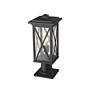 6_Z-Lite Brookside 18 1/2" High Black Outdoor Pier Mount Light more views