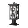 Z-Lite Brookside 18 1/2" High Black Outdoor Pier Mount Light