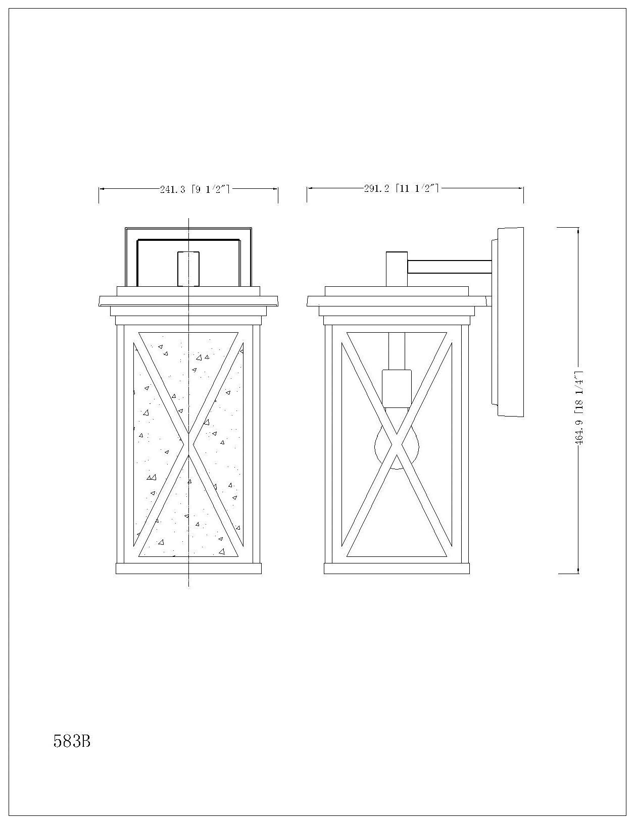 Z-Lite Brookside 18 1/4" High Black Outdoor Wall Light