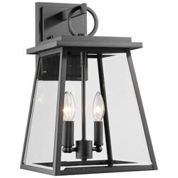 Z-Lite Broughton 17 1/2"H Black 2-Light Outdoor Wall Light