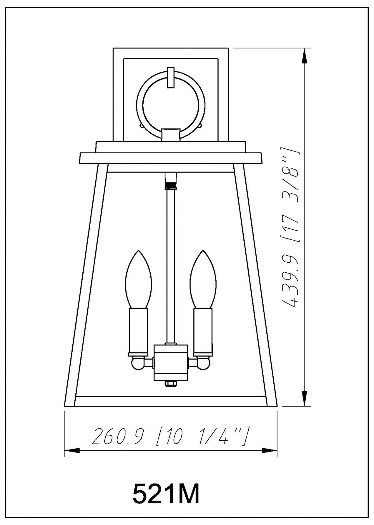 Z-Lite Broughton 17 1/2"H Black 2-Light Outdoor Wall Light