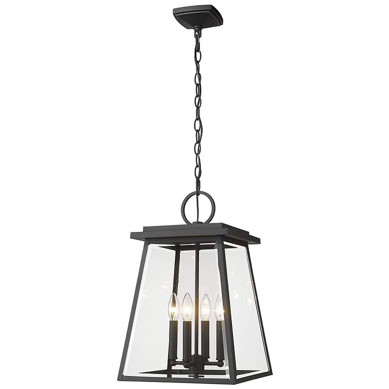 Image 3 Z-Lite Broughton 19 1/2" High Black 4-Light Outdoor Hanging Light